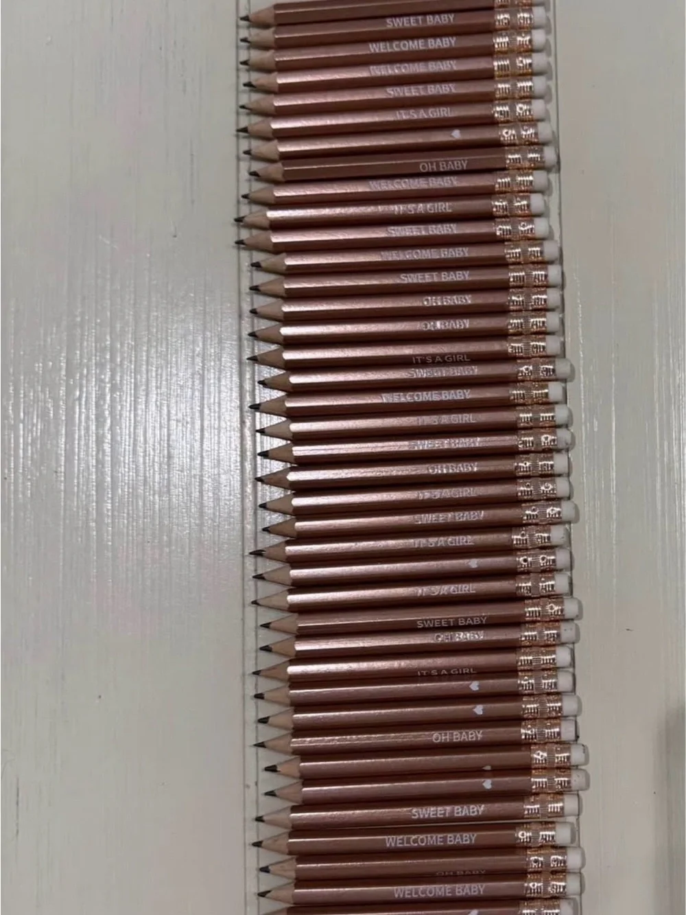 Rose Gold Party Pencils BAby Shower - Pack of Decorative Pencils